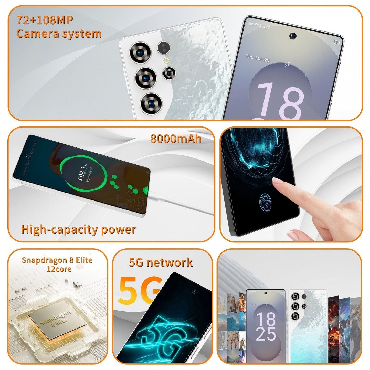 C26 Unlocked Phone 5G Smartphone 8+256GB 6.9 HD Android 14 Dual SIM - Brian Marshalls Electronics
