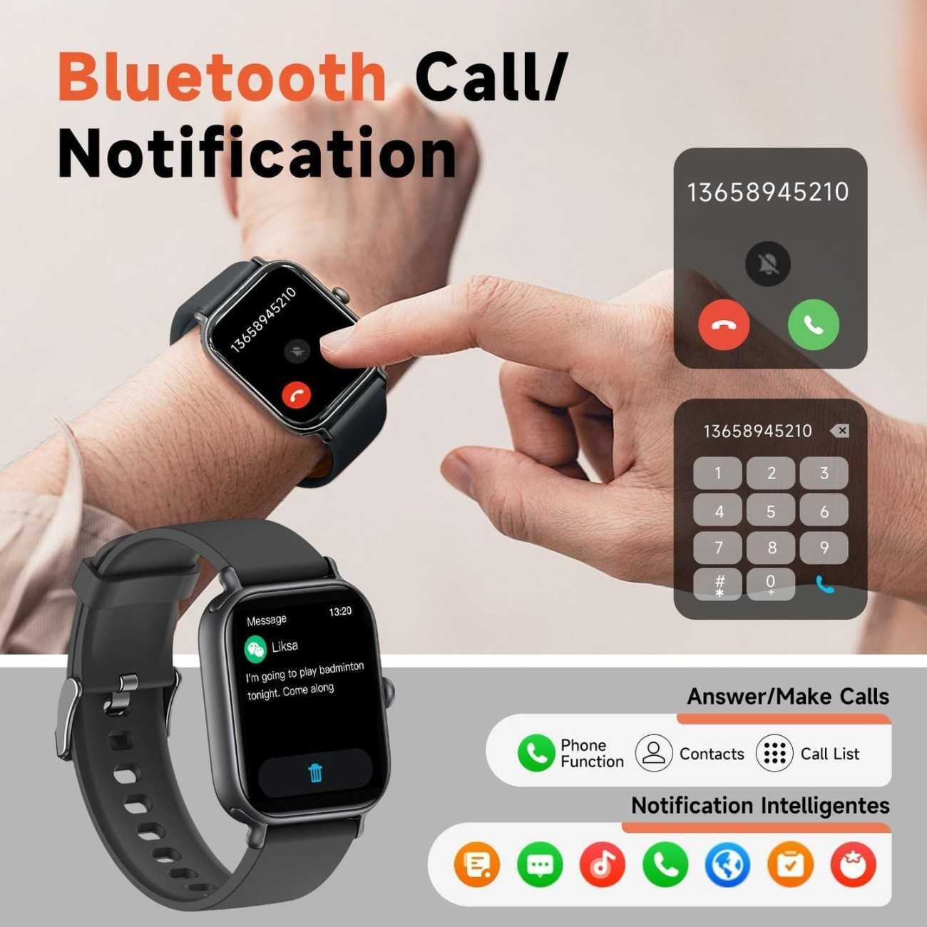 2025 Smart Watch for Men Women heart rate monitoring screen
