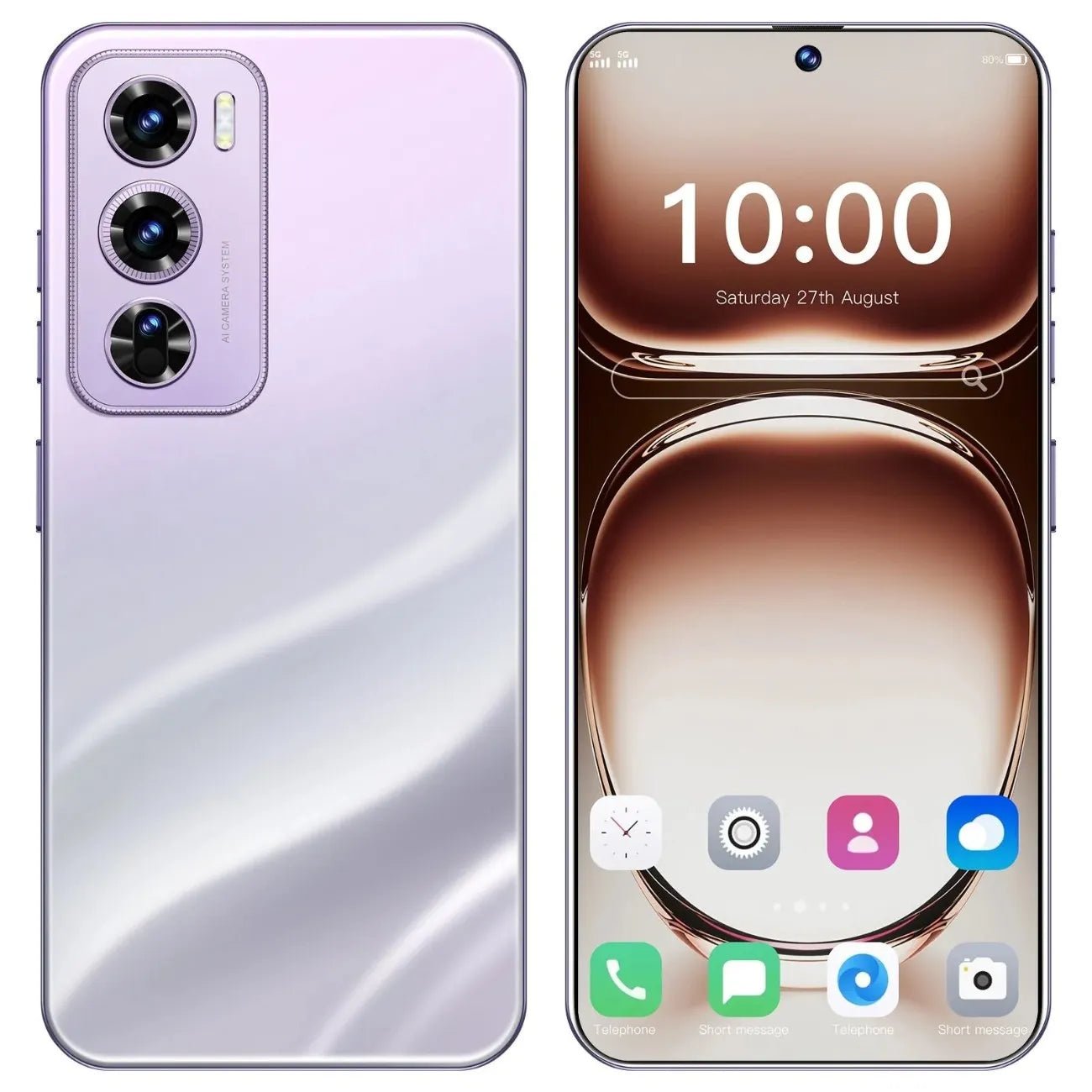 8GB+256GB Reno12 Pro Android 13 Smartphone - 6.8"HD Display, 6000mAh Battery, Unlocked Cell Phone For Global Use (Gradient Purple) - Brian Marshalls Electronics
