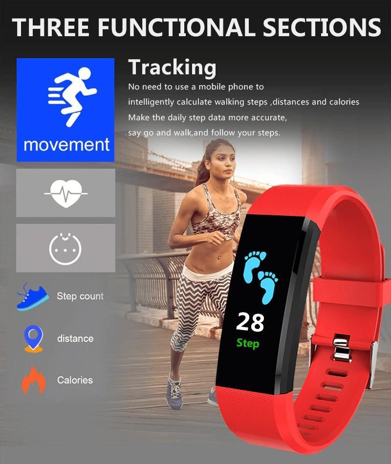 Fitness Smart Watch Activity Tracker Heart Rate For Women Men Oxygen BP Monitor - Brian Marshalls Electronics