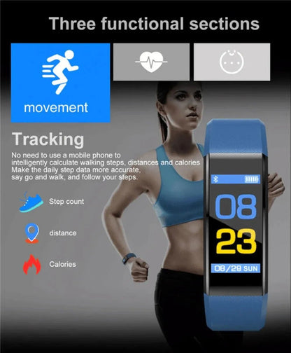 Fitness Smart Watch Activity Tracker Heart Rate For Women Men Oxygen BP Monitor - Brian Marshalls Electronics