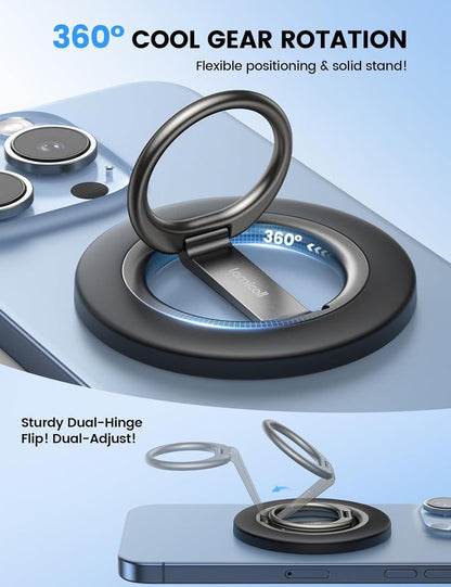 MagSafe Magnetic Phone Ring Grip - 360 Rotation Finger Holder Stand - Brian Marshalls Electronics