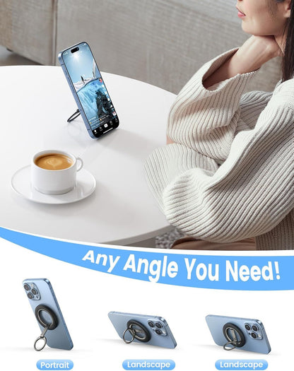 MagSafe Magnetic Phone Ring Grip - 360 Rotation Finger Holder Stand - Brian Marshalls Electronics