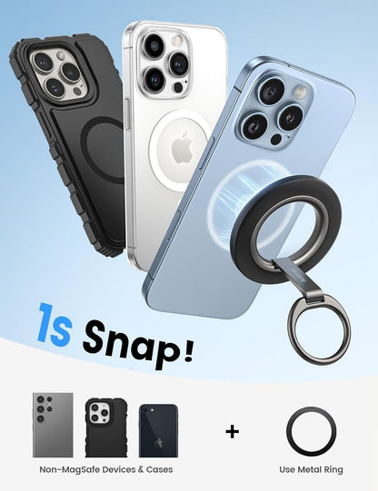 MagSafe Magnetic Phone Ring Grip - 360 Rotation Finger Holder Stand - Brian Marshalls Electronics