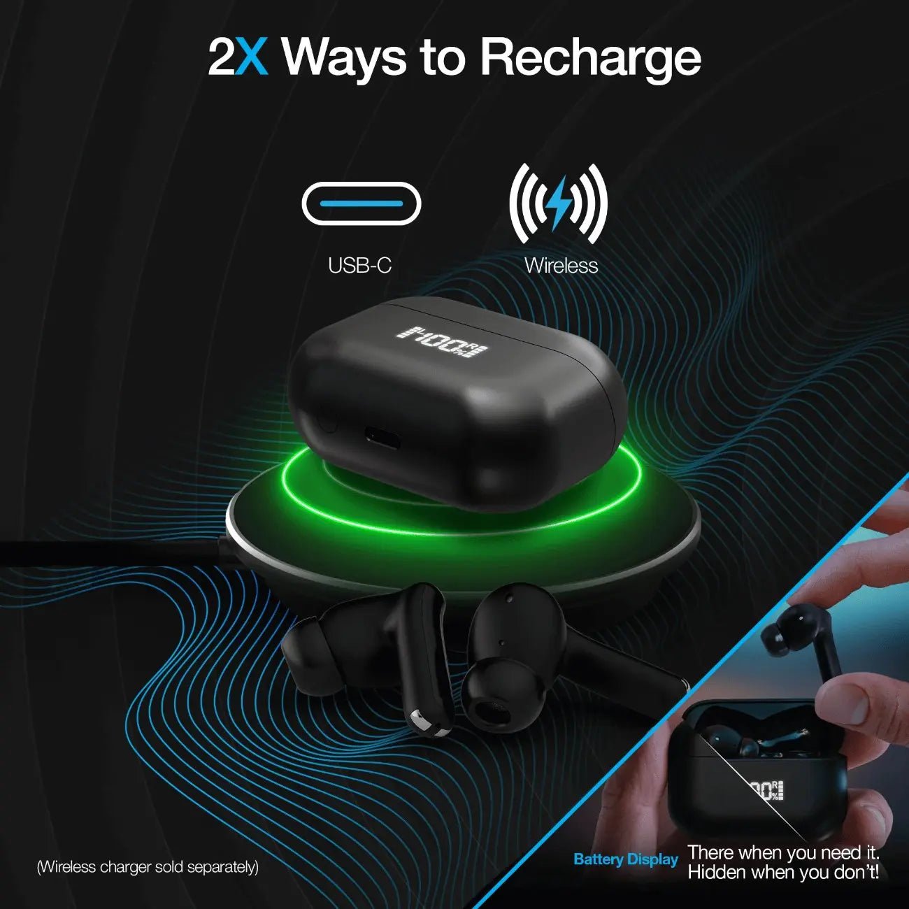 Naztech Xpods ANC Active Noise Cancelling True Wireless Earbuds with Wireless Charging Case - Brian Marshalls Electronics