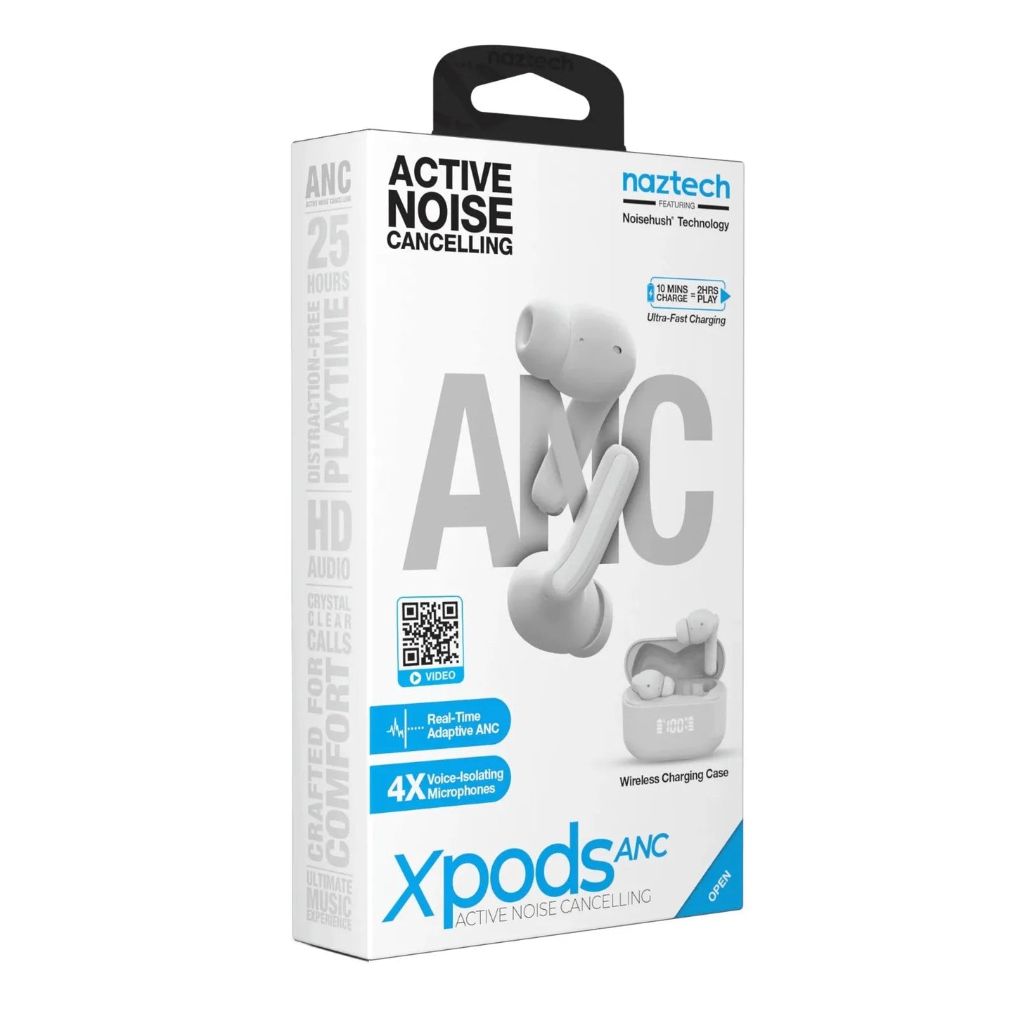 Naztech Xpods ANC Active Noise Cancelling True Wireless Earbuds with Wireless Charging Case - Brian Marshalls Electronics