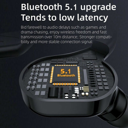 New Bluetooth 5.1 Headset Wireless Earbuds Earphones Stereo Headphones Ear Hook - Brian Marshalls Electronics