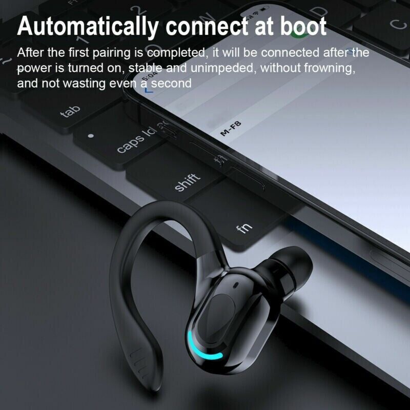 New Bluetooth 5.1 Headset Wireless Earbuds Earphones Stereo Headphones Ear Hook - Brian Marshalls Electronics