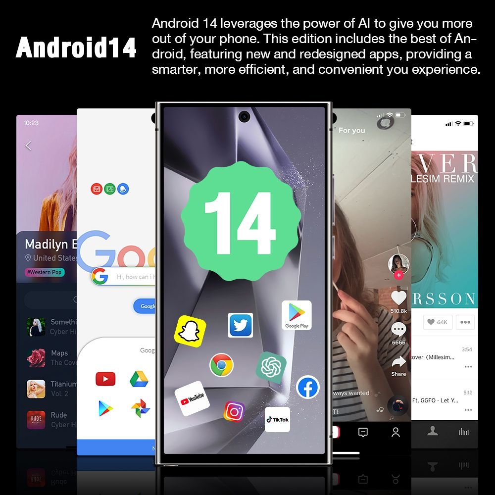 S24 Ultra Cell Phone 5G Unlocked Phone,Smartphone with Tool Pen, Android 14.0 Cell Phone 8GB+256GB Dual SIM Dual Standby OTG - Brian Marshalls Electronics