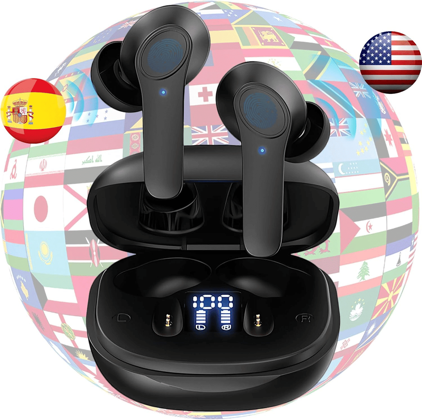 Translator Earbuds 144 Languages Real Time Online OffLine Translation Earphones - Brian Marshalls Electronics