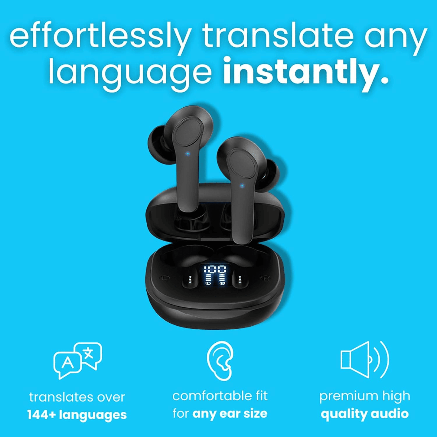 Translator Earbuds 144 Languages Real Time Online OffLine Translation Earphones - Brian Marshalls Electronics
