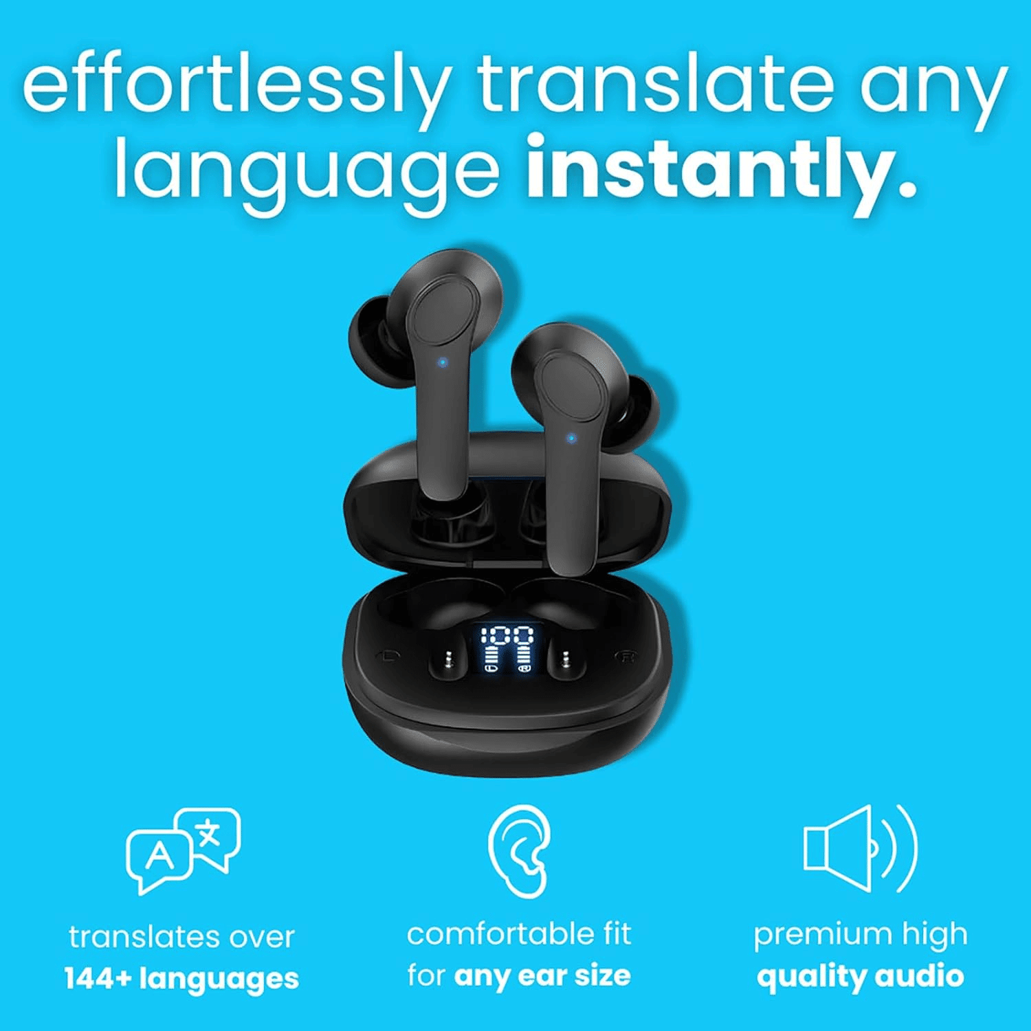 Translator Earbuds 144 Languages Real Time Online OffLine Translation Earphones - Brian Marshalls Electronics