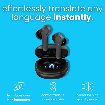 Translator Earbuds 144 Languages Real Time Online OffLine Translation Earphones - Brian Marshalls Electronics