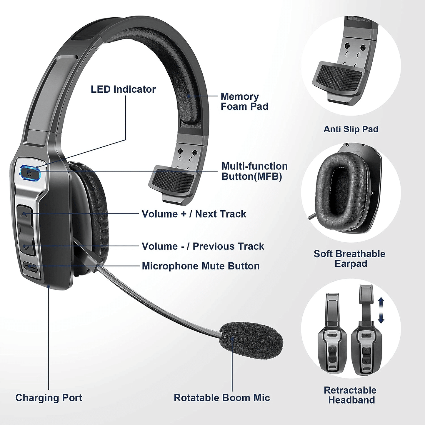 bluetooth trucker headset
