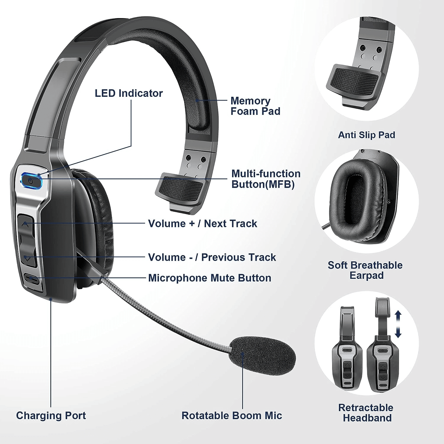 bluetooth trucker headset