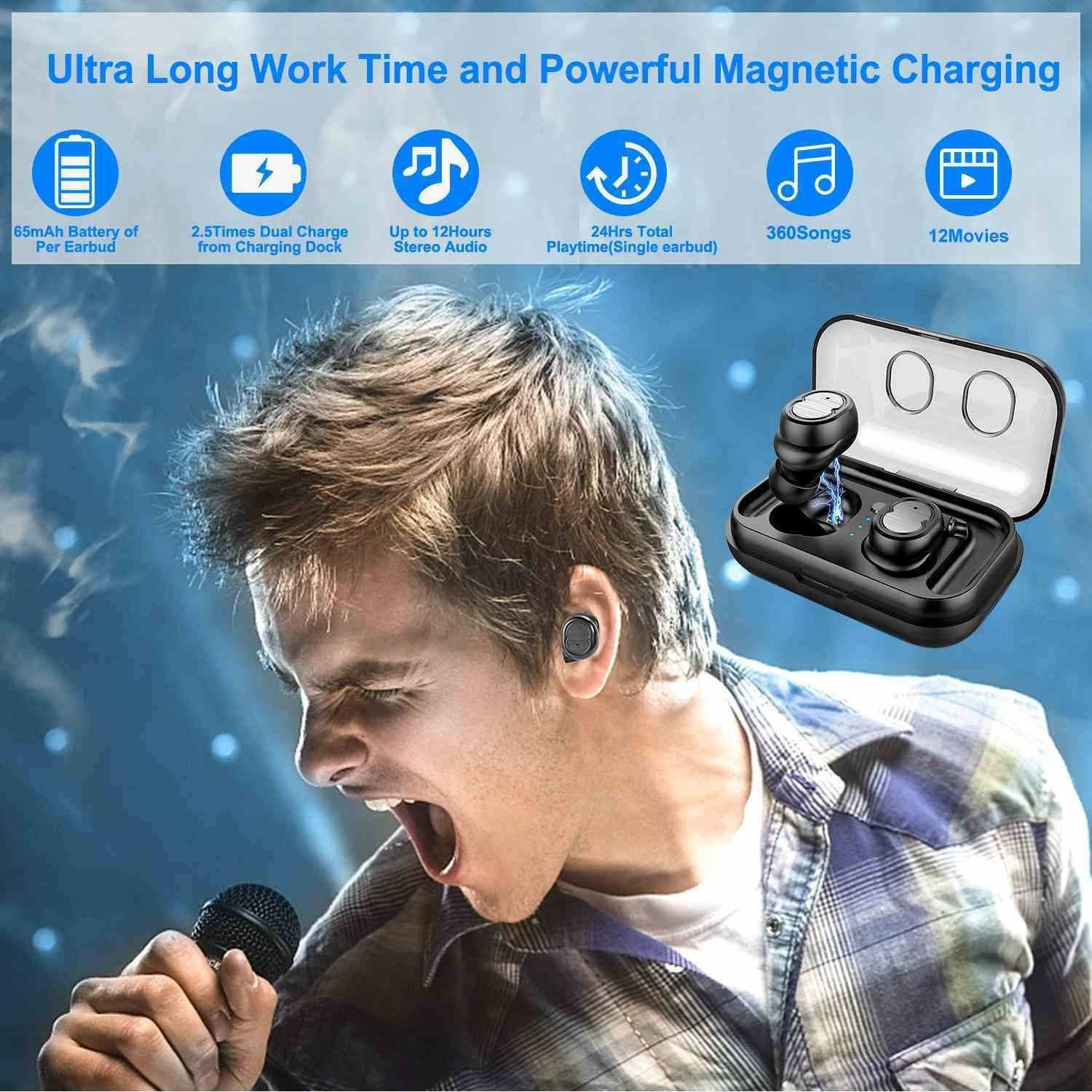 TWS wireless earbuds Bluetooth 5.0 noise cancelling in - ear earphones - Brian Marshalls Electronics