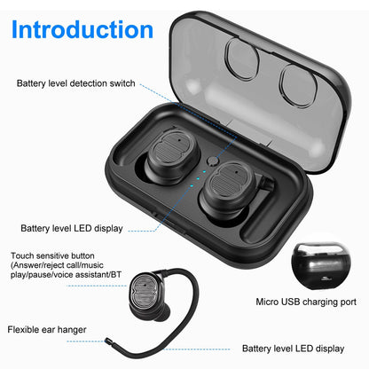 TWS wireless earbuds Bluetooth 5.0 noise cancelling in - ear earphones - Brian Marshalls Electronics