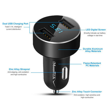 Universal 15W3.1A Dual USB Car Charger Adapter - Brian Marshalls Electronics