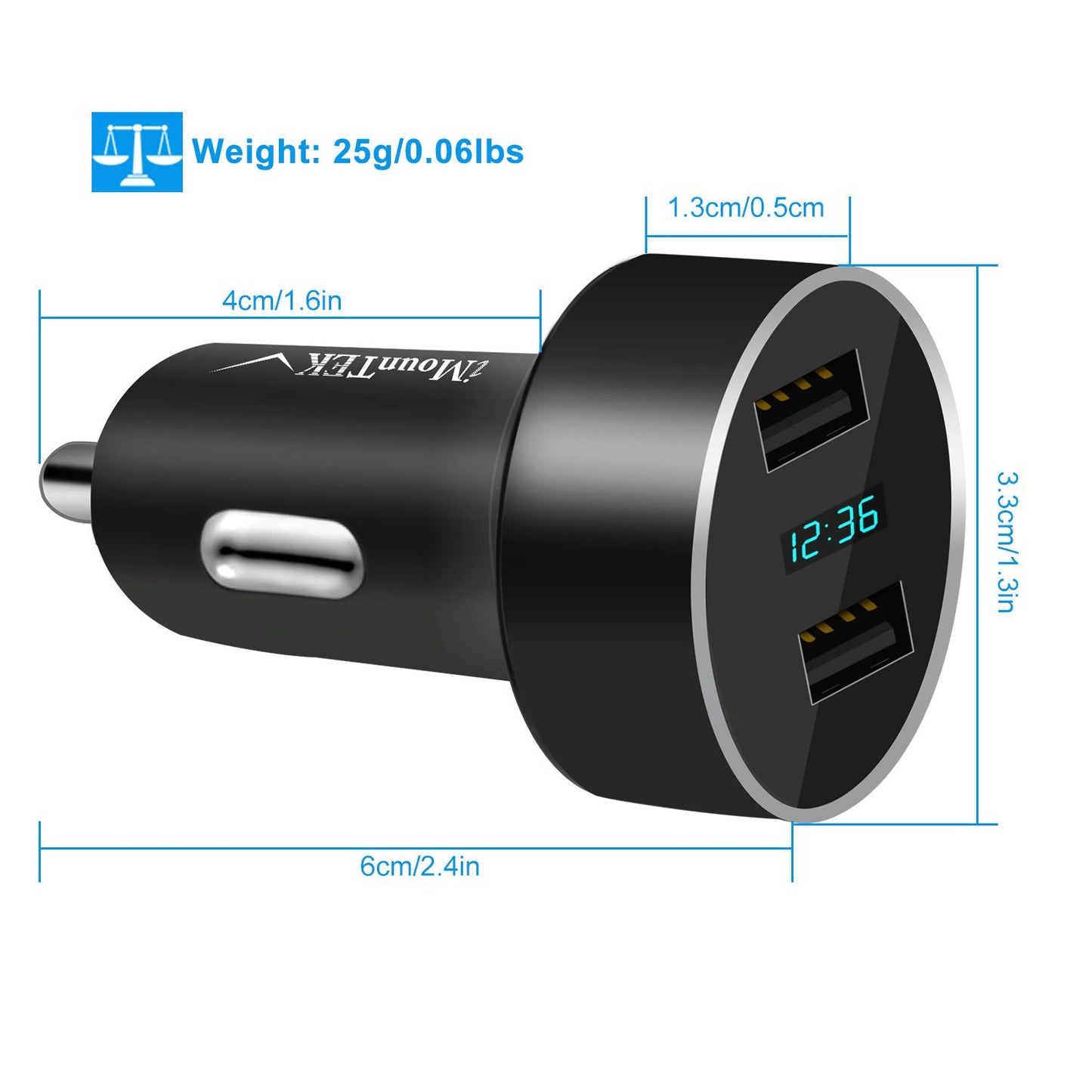Universal 15W3.1A Dual USB Car Charger Adapter - Brian Marshalls Electronics