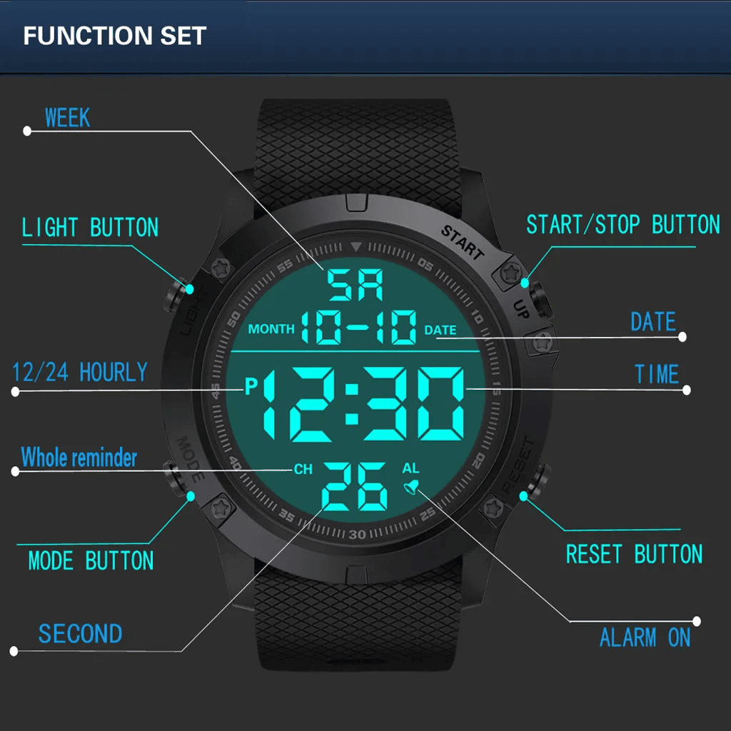 waterproof digital sports watch - Brian Marshalls Electronics