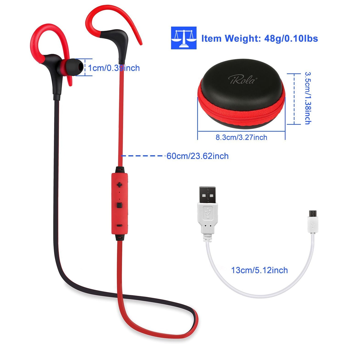Wireless Headsets V4.1 Sport Noise Cancelling earbuds black