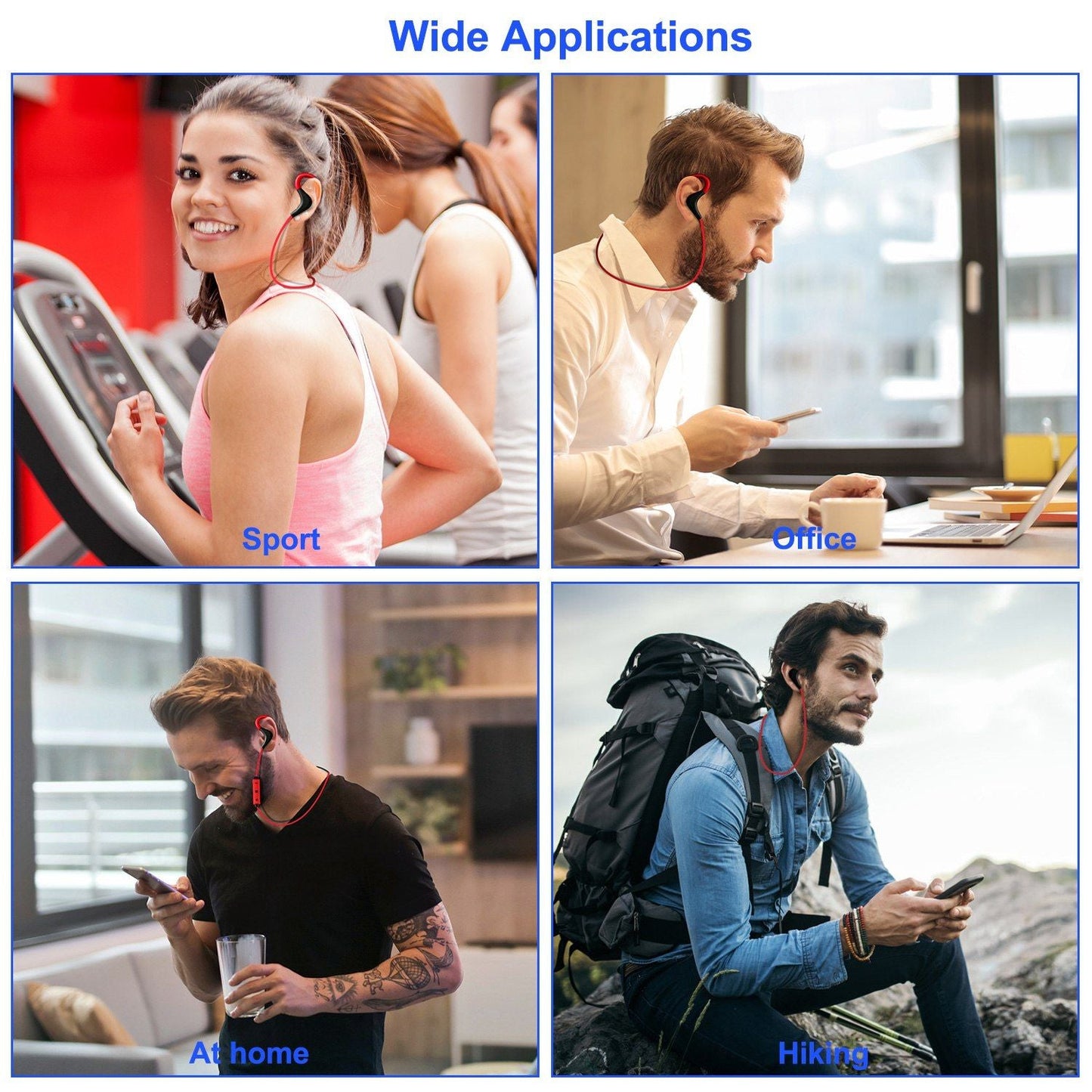 Wireless Headsets V4.1 Sport Noise Cancelling packaging