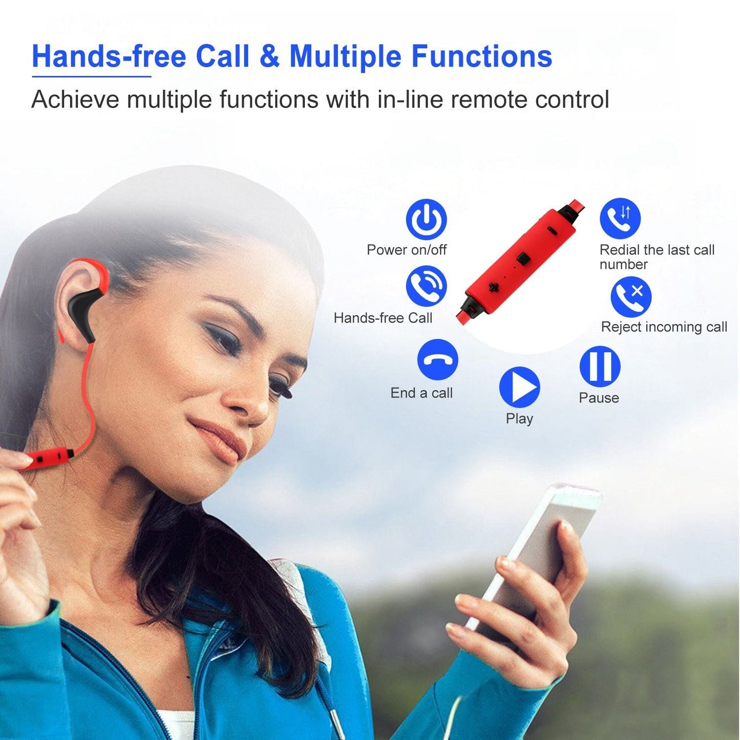 Wireless Headsets V4.1 Sport Noise Cancelling packaging